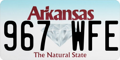AR license plate 967WFE