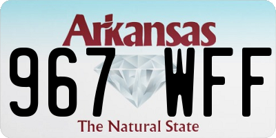 AR license plate 967WFF