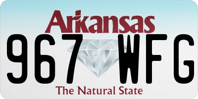 AR license plate 967WFG