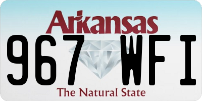 AR license plate 967WFI