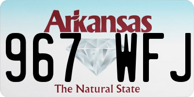 AR license plate 967WFJ