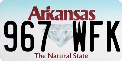 AR license plate 967WFK