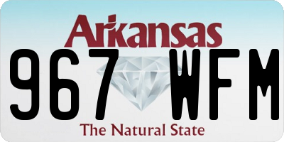 AR license plate 967WFM