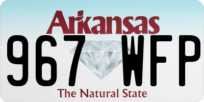 AR license plate 967WFP