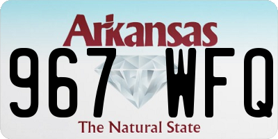 AR license plate 967WFQ