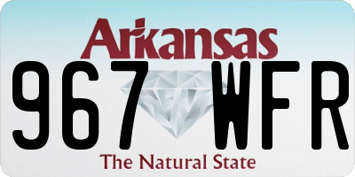 AR license plate 967WFR