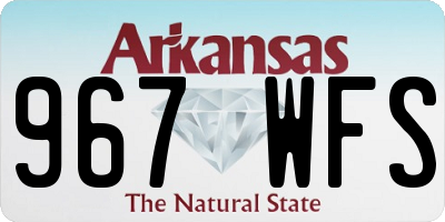 AR license plate 967WFS