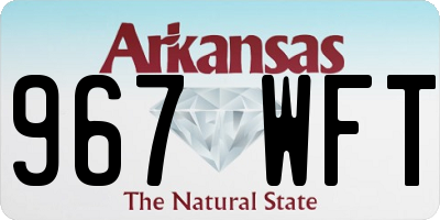 AR license plate 967WFT