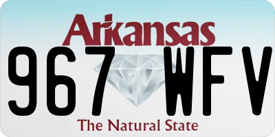 AR license plate 967WFV