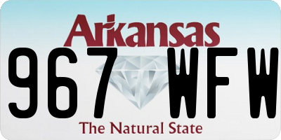 AR license plate 967WFW