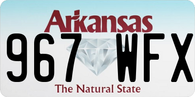 AR license plate 967WFX