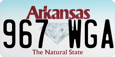 AR license plate 967WGA