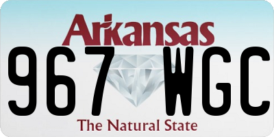 AR license plate 967WGC