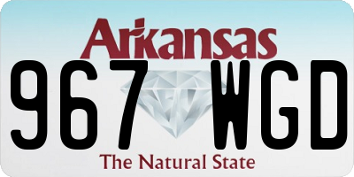 AR license plate 967WGD