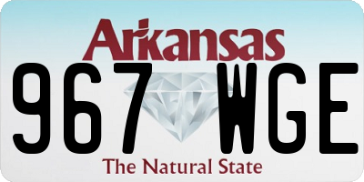 AR license plate 967WGE