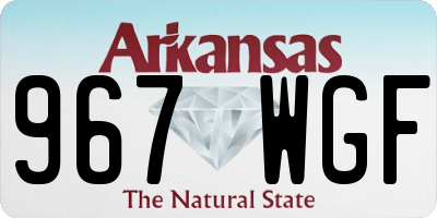 AR license plate 967WGF