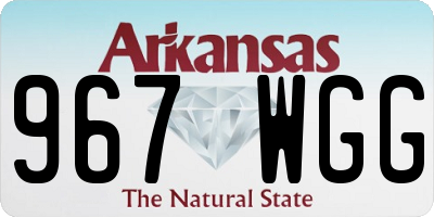 AR license plate 967WGG