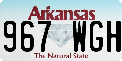 AR license plate 967WGH