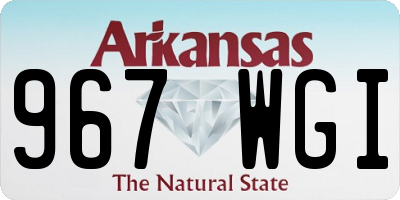 AR license plate 967WGI