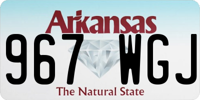 AR license plate 967WGJ