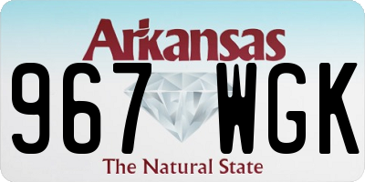 AR license plate 967WGK