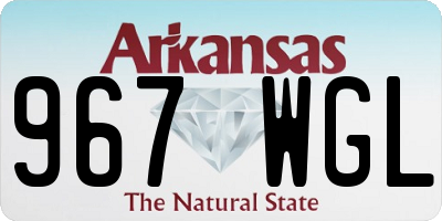 AR license plate 967WGL