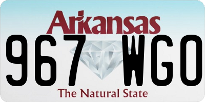 AR license plate 967WGO