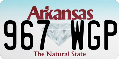 AR license plate 967WGP