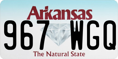 AR license plate 967WGQ