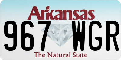 AR license plate 967WGR