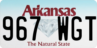 AR license plate 967WGT