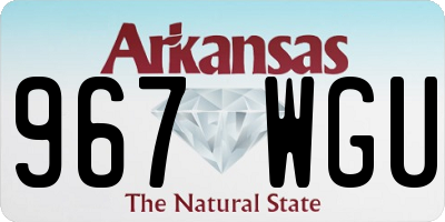 AR license plate 967WGU
