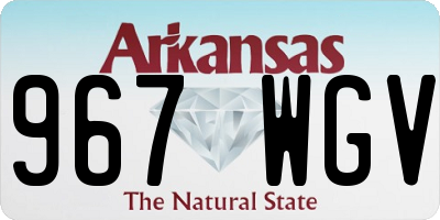 AR license plate 967WGV