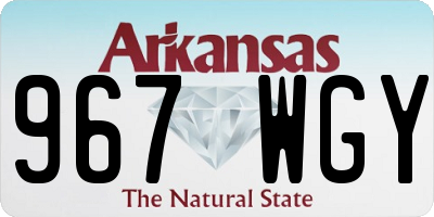 AR license plate 967WGY