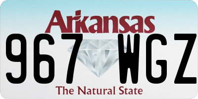 AR license plate 967WGZ