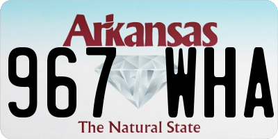 AR license plate 967WHA