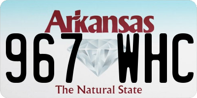 AR license plate 967WHC