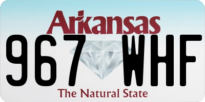 AR license plate 967WHF