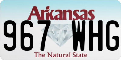 AR license plate 967WHG