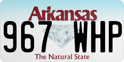 AR license plate 967WHP