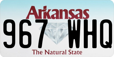 AR license plate 967WHQ