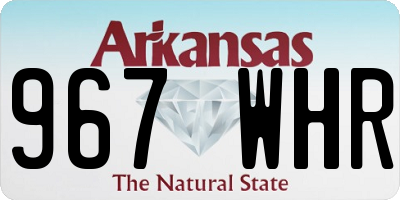 AR license plate 967WHR