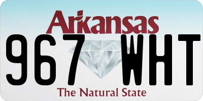 AR license plate 967WHT
