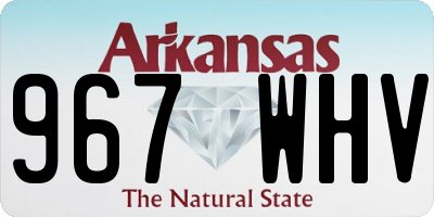 AR license plate 967WHV