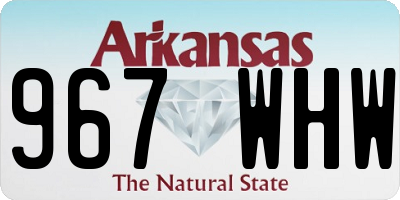 AR license plate 967WHW