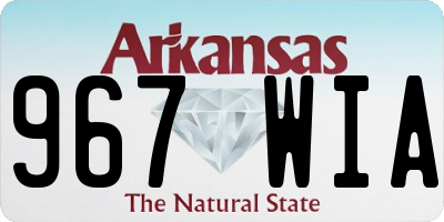 AR license plate 967WIA