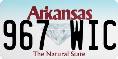 AR license plate 967WIC