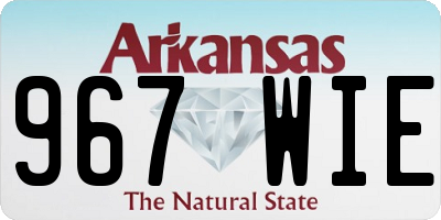 AR license plate 967WIE