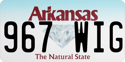 AR license plate 967WIG