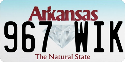 AR license plate 967WIK